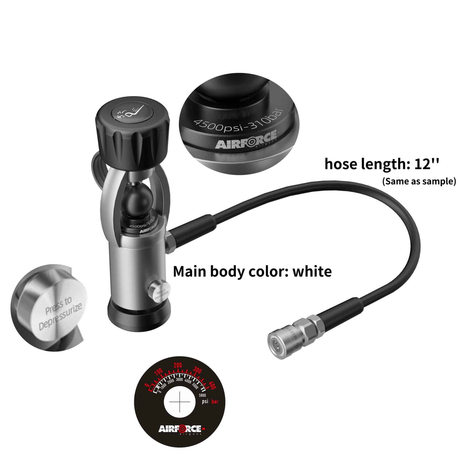 Alternative view of Universal DIN Refill Assembly w/Quick Disconnect